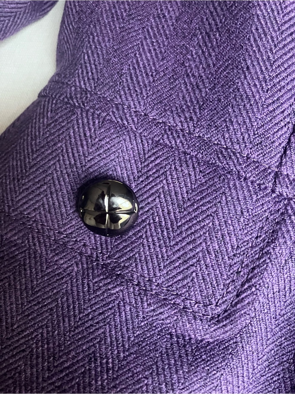 Tahari Arthur S Levine Jacket Blazer Purple Double Breasted 8P - Picture 15 of 15